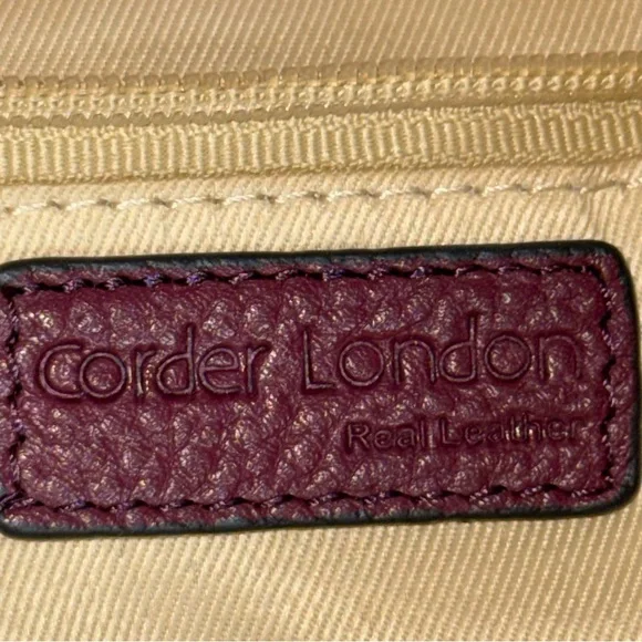 Corder London Elegant Burgundy Crossbody Bag Real Leather like new! - Picture 16 of 16